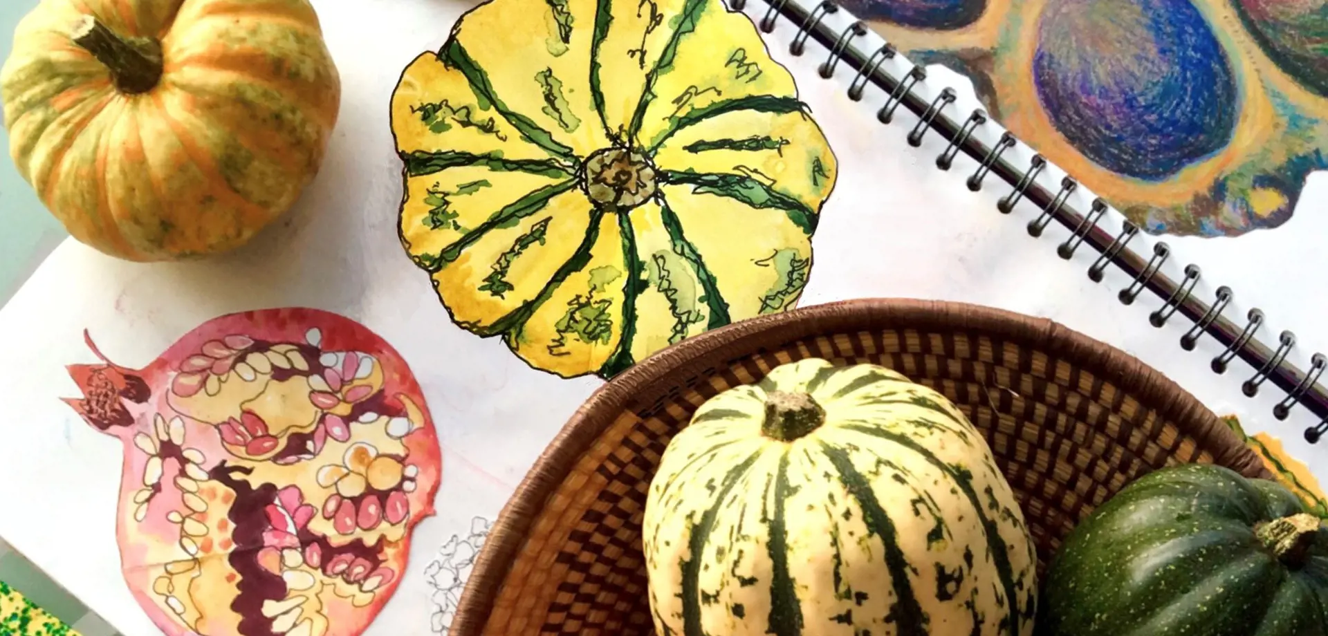 Autumnal Watercolours - Painting the Harvest