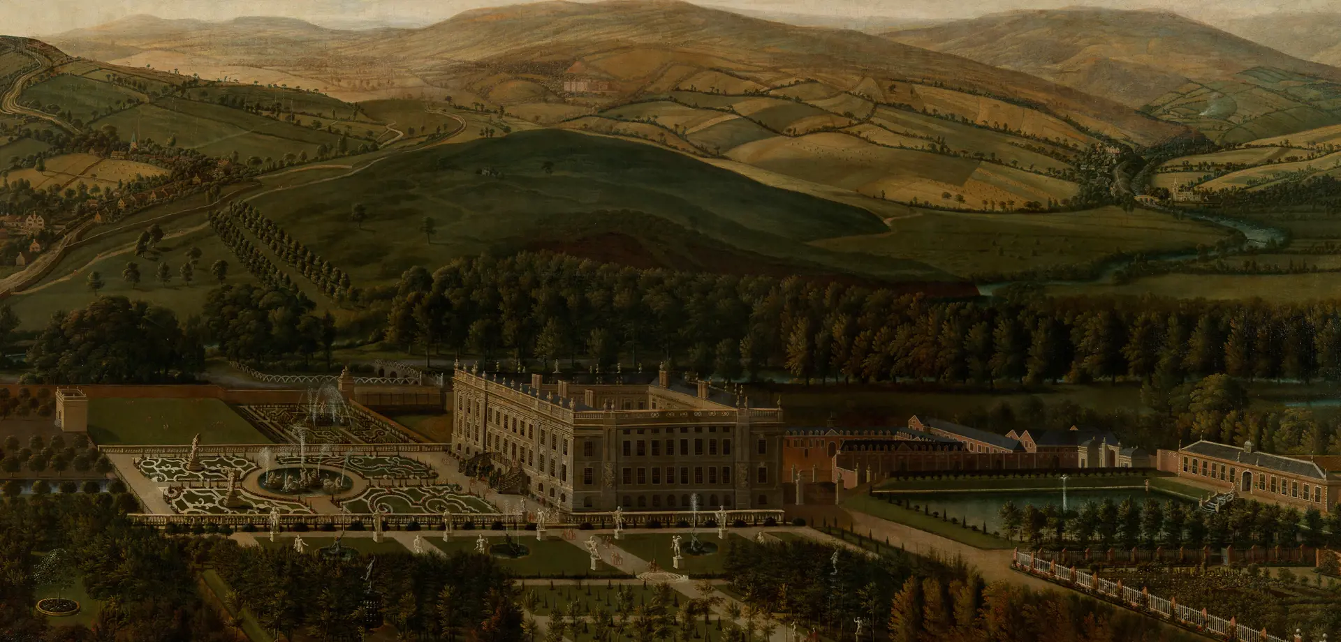 A View of Chatsworth by Jan Siberechts