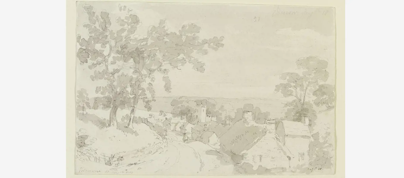 The Entrance to Edensor, 1801, by John Constable © Victoria and Albert Museum, London