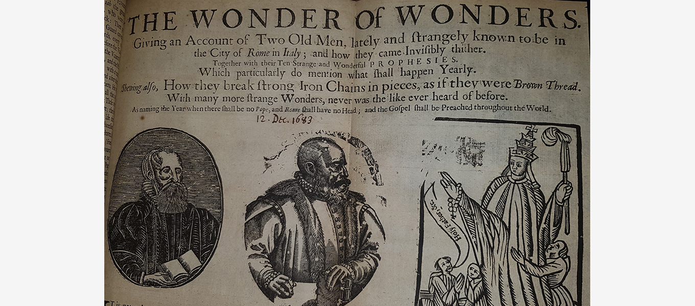 The wonder of wonders; giving an account of two old men together with their ten strange and wonderful prophesies