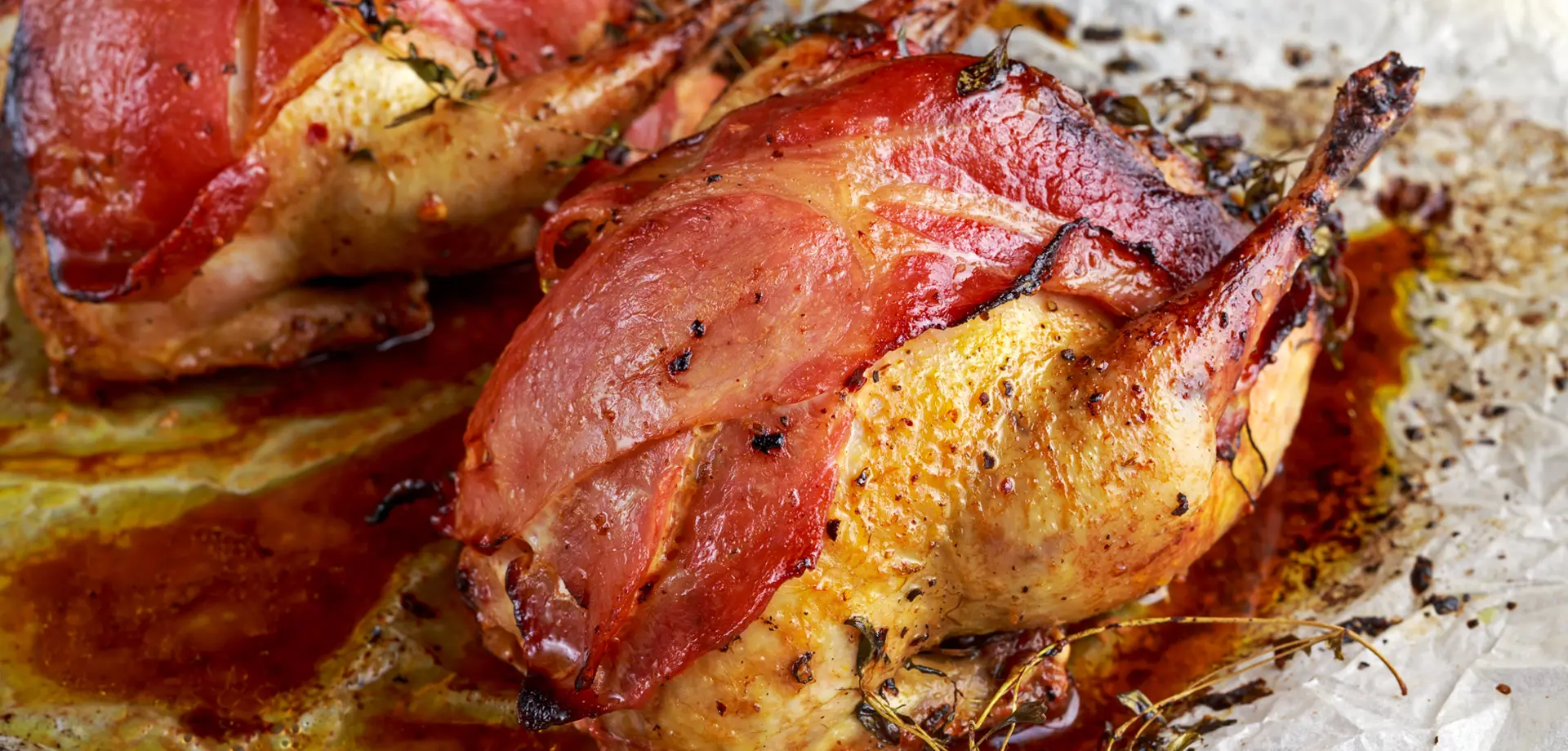 Roast Yorkshire grouse with game chips