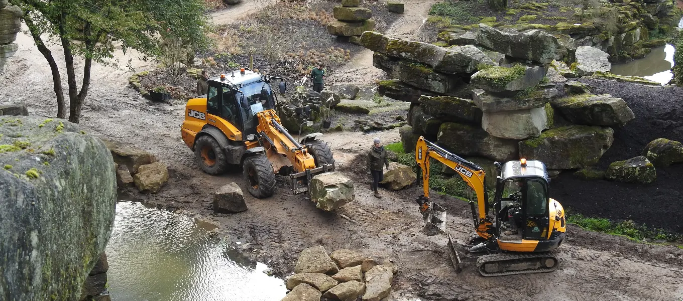 Landscaping work in the Rock Garden