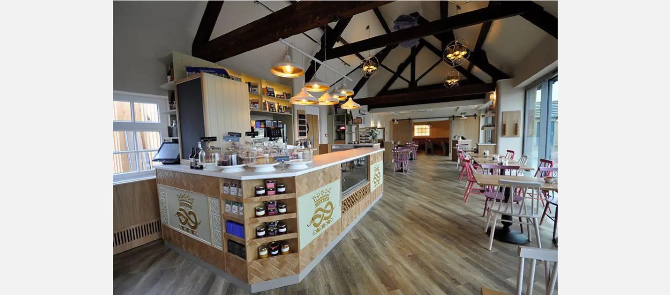 The newly-refurbished estate farm shop café