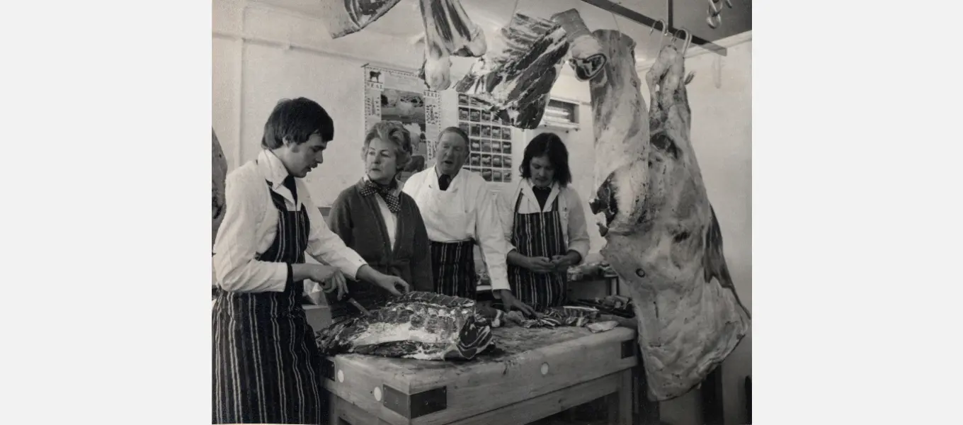 (L-R) Sean Feeney, Duchess Deborah, Mr Needham & Alan Bakel at the farm shop opening