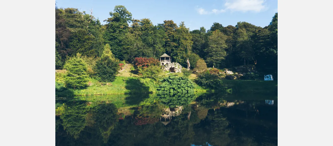 Autumn colours surround the Grotto Pond