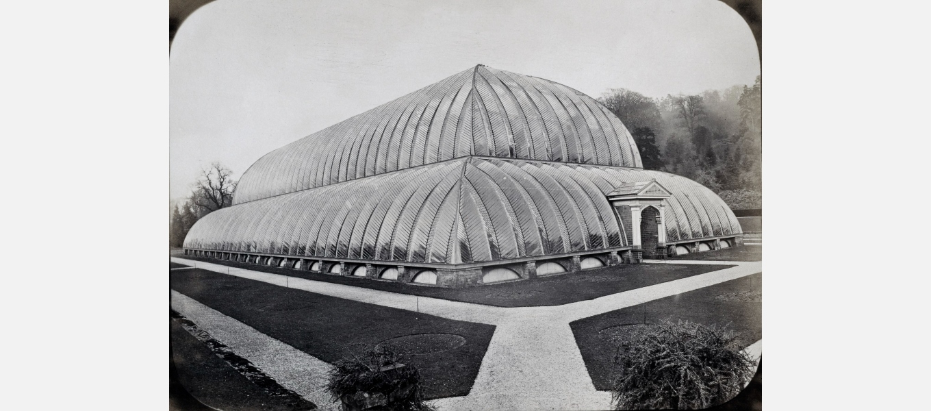 The Great Conservatory photo taken by B.W. Bentley, circa 1876.