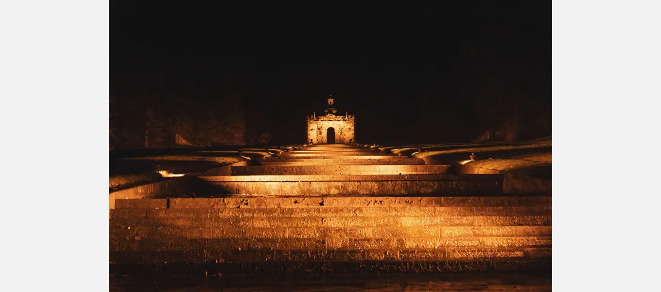 The Cascade is just one of the garden features to be illuminated this winter