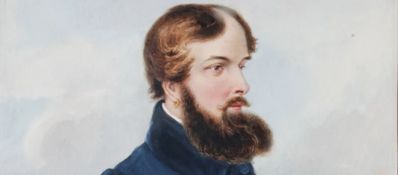 A watercolour painting of "Peter Weaternaye - Russian Drowski Driver" by D. Orme