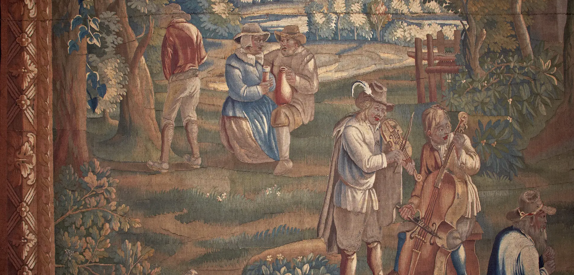 Flemish country scene tapestries