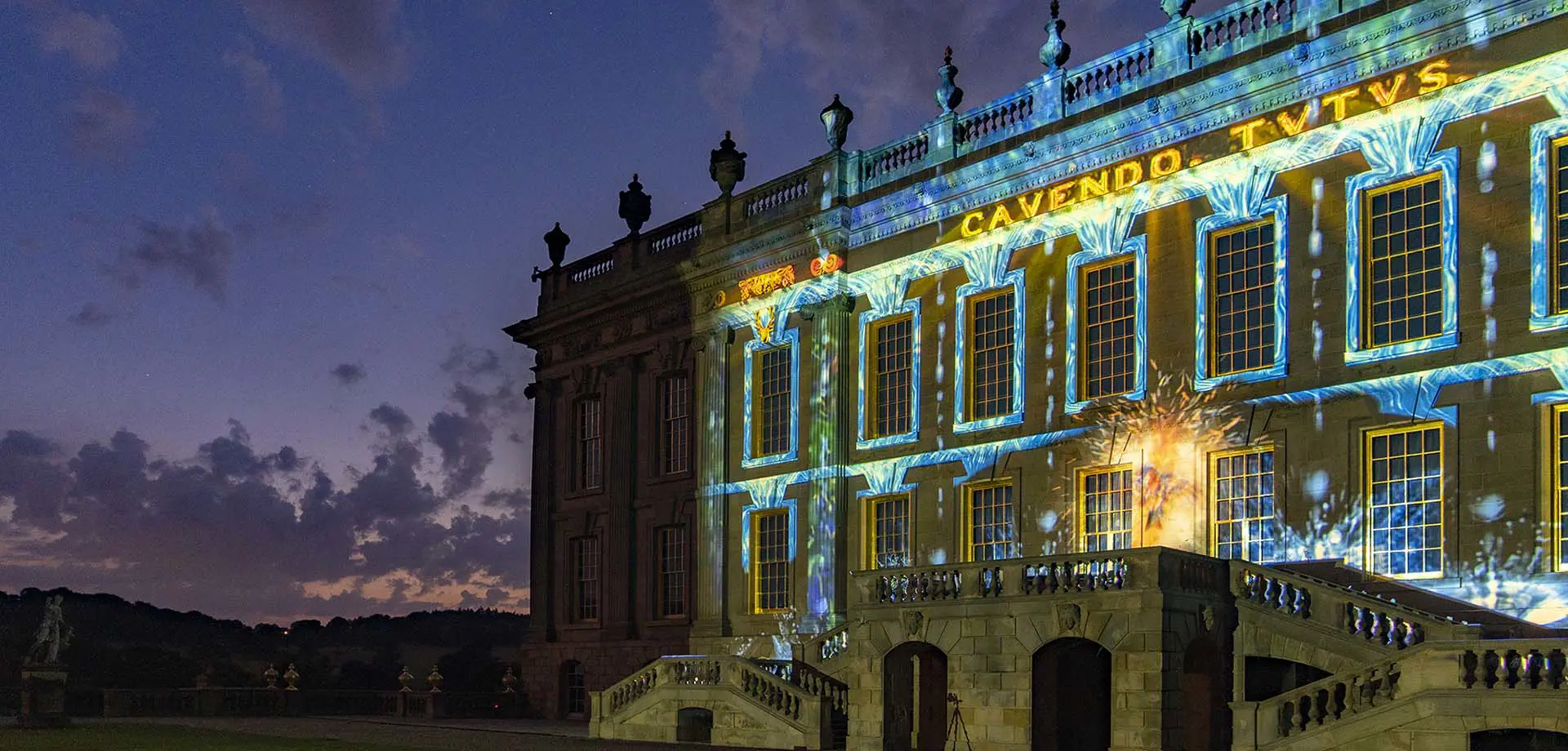 Chatsworth Illuminated for Celebration of Derbyshire’s History and Heritage 