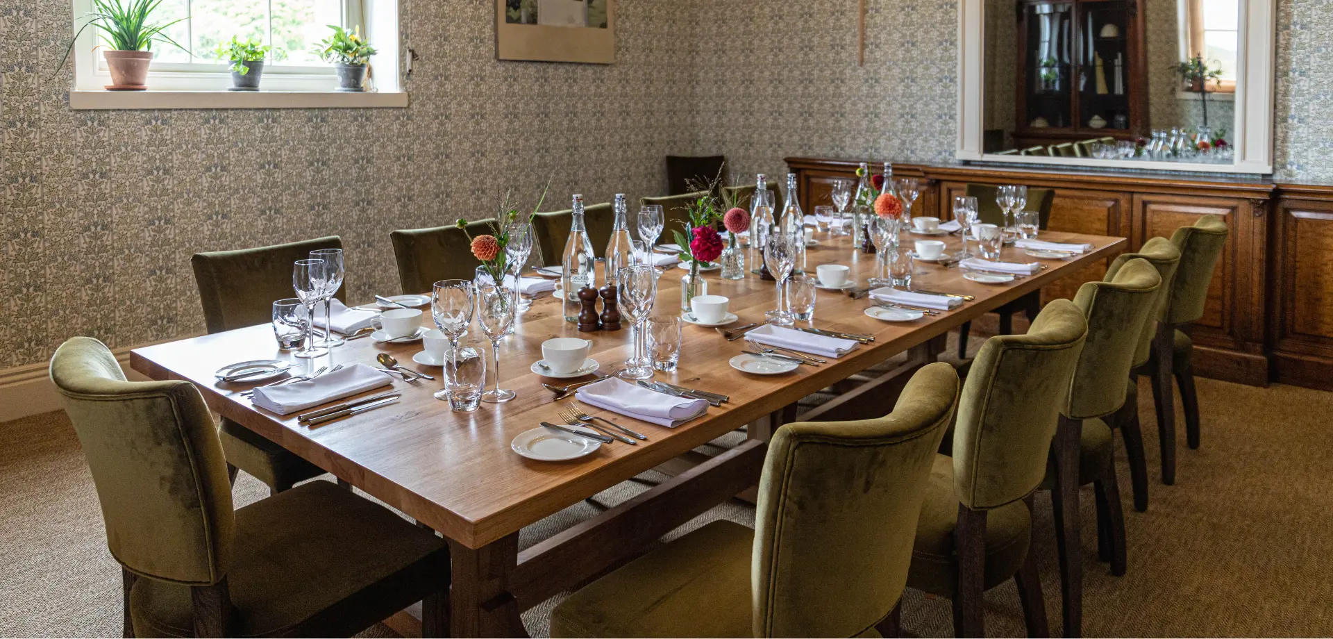 Private dining in the Racing Room