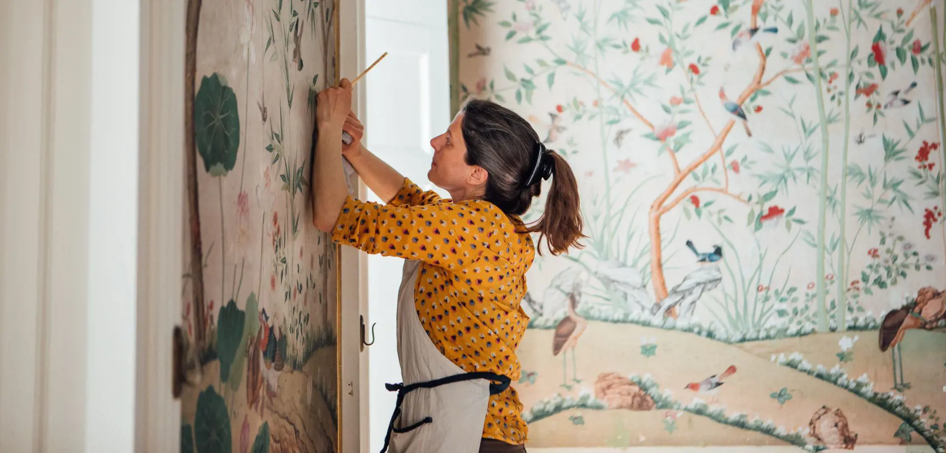 Restoring the 17th-century Chinese wallpapers