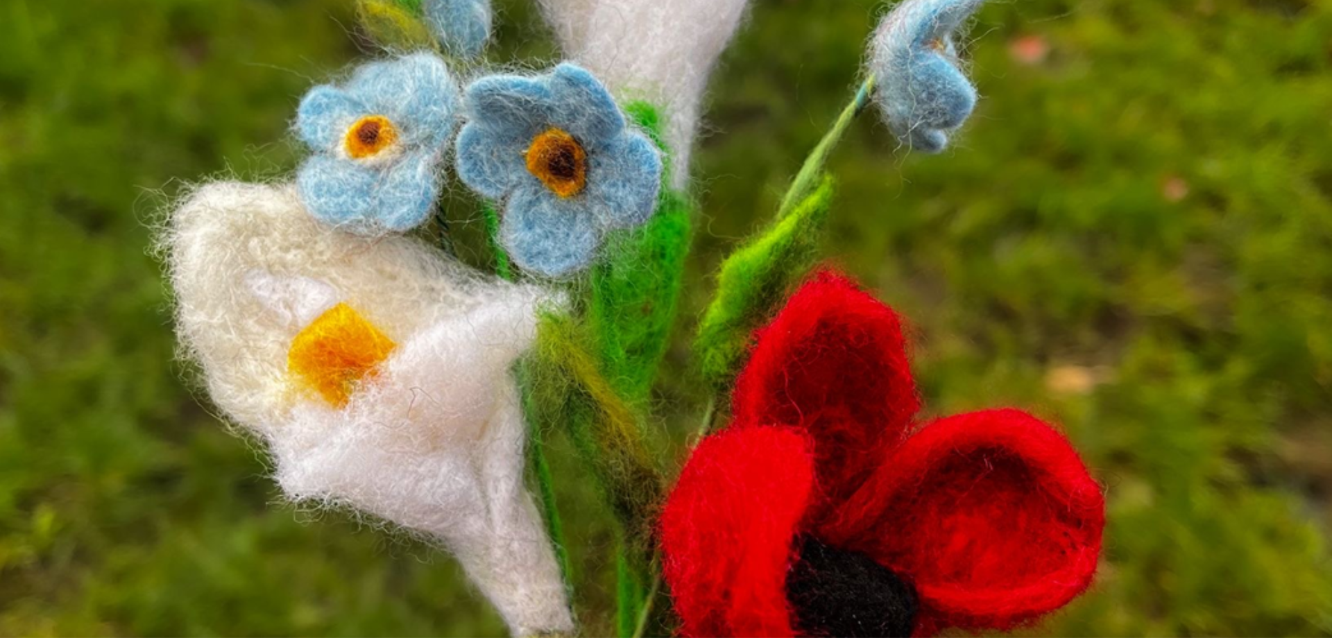 Needle Felted Flowers