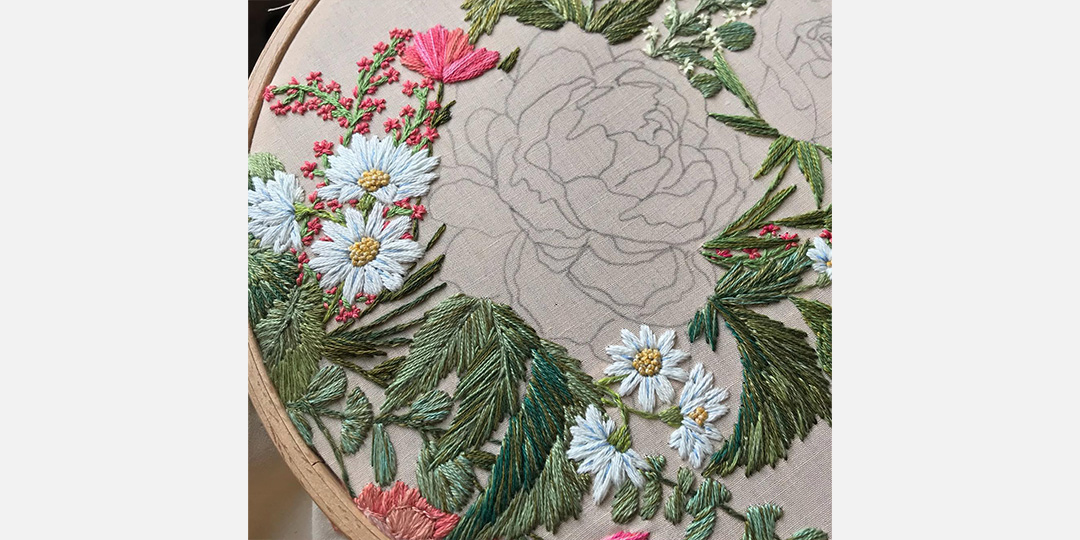 Botanical embroidery