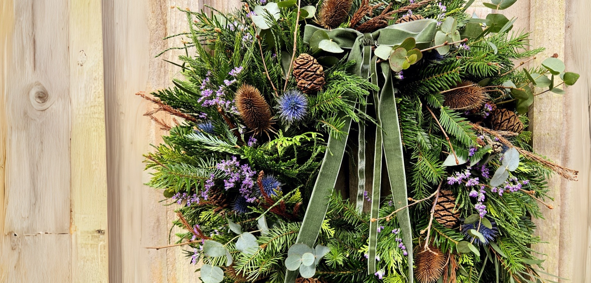 Christmas wreath making